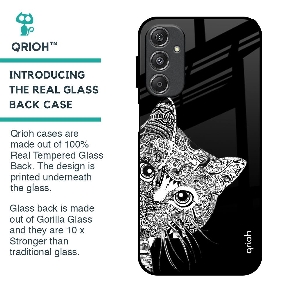 Kitten Mandala Glass Case for Samsung Galaxy M34 5G