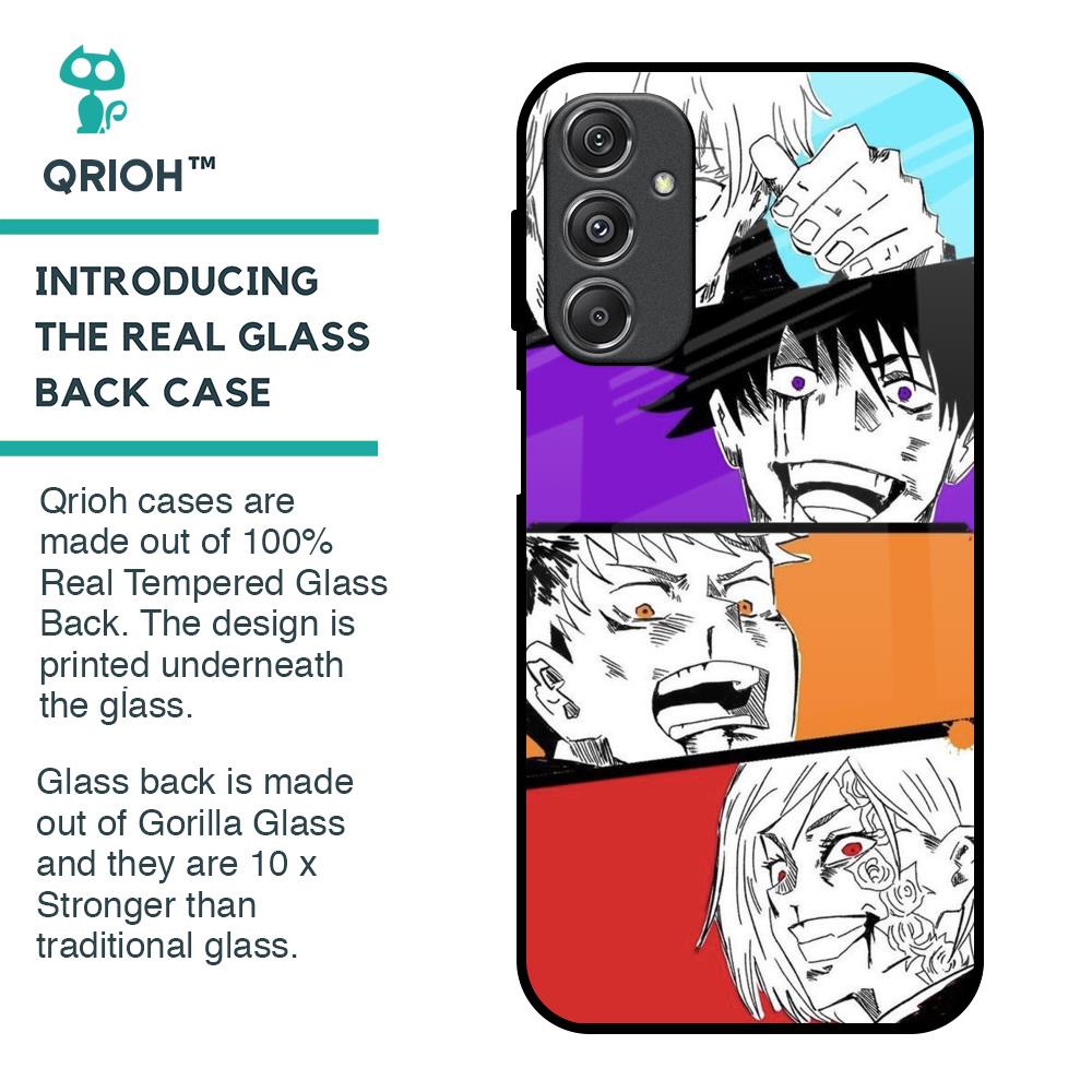 Anime Sketch Glass Case for Samsung Galaxy M34 5G