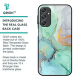 Green Marble Glass Case for Samsung Galaxy M34 5G