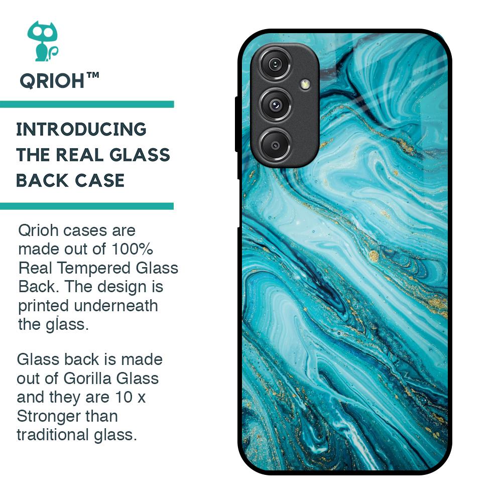 Ocean Marble Glass Case for Samsung Galaxy M34 5G