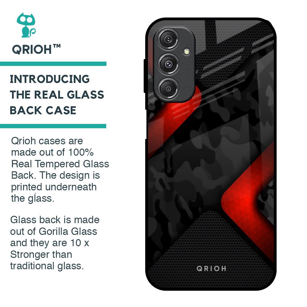 Modern Camo Abstract Glass Case for Samsung Galaxy M34 5G