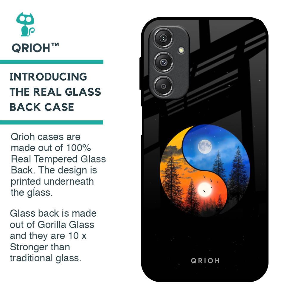 Yin Yang Balance Glass Case for Samsung Galaxy M34 5G