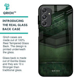 Green Leather Glass Case for Samsung Galaxy M34 5G