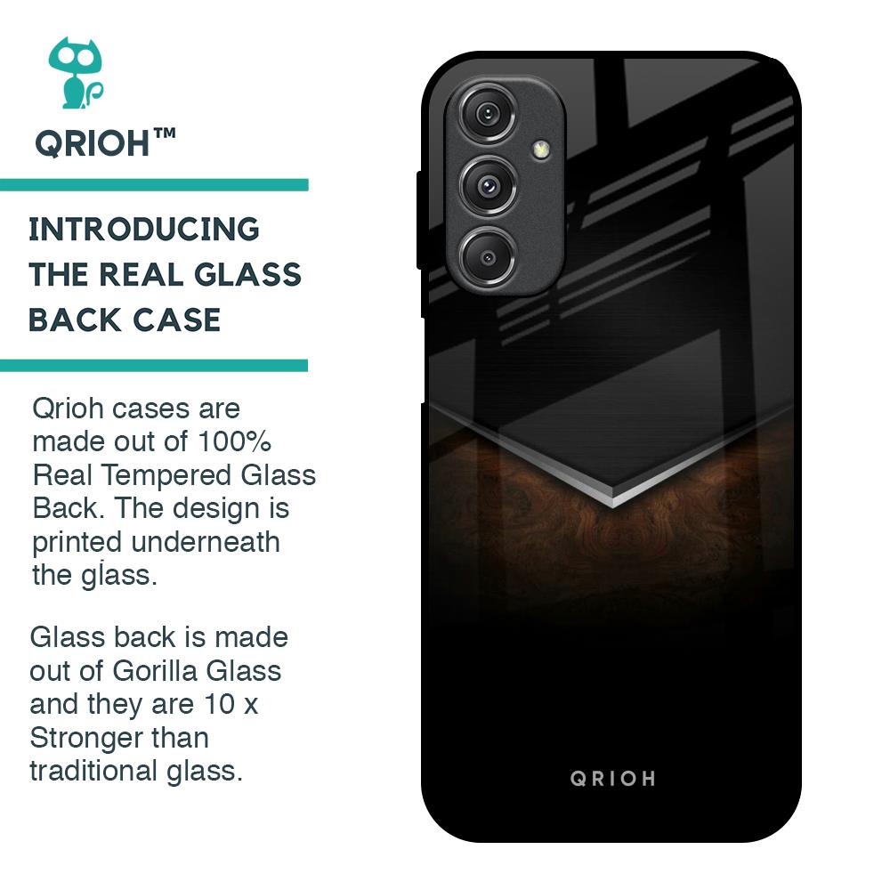 Dark Walnut Glass Case for Samsung Galaxy M34 5G