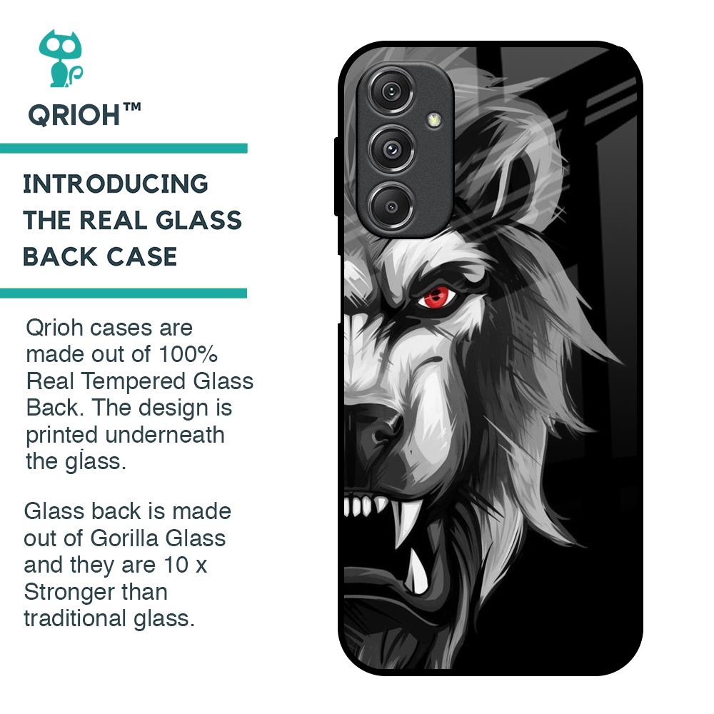 Wild Lion Glass Case for Samsung Galaxy M34 5G