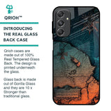 Geographical Map Glass Case for Samsung Galaxy M34 5G