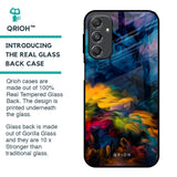 Multicolor Oil Painting Glass Case for Samsung Galaxy M34 5G