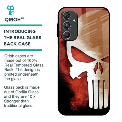 Red Skull Glass Case for Samsung Galaxy M34 5G