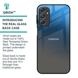 Blue Grey Ombre Glass Case for Samsung Galaxy M34 5G