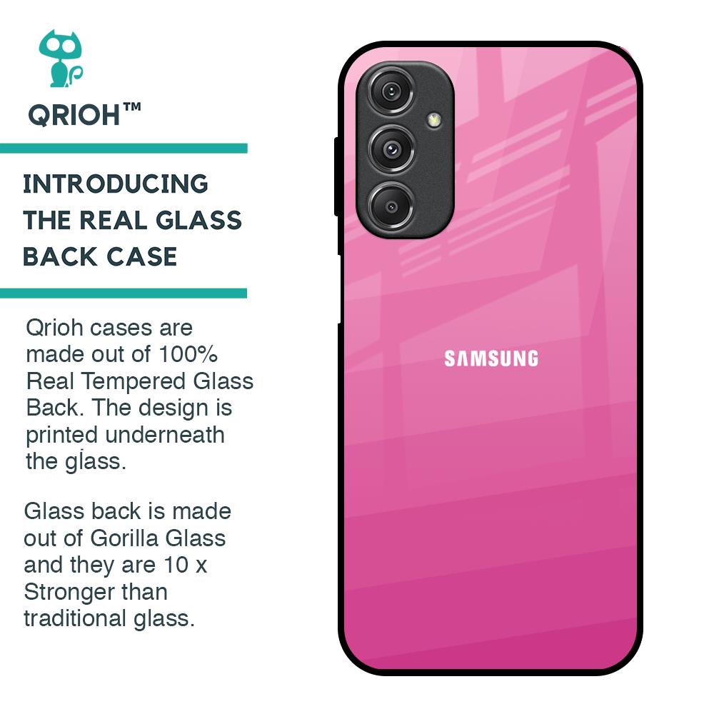 Pink Ribbon Caddy Glass Case for Samsung Galaxy M34 5G