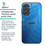Blue Wave Abstract Glass Case for Samsung Galaxy M34 5G