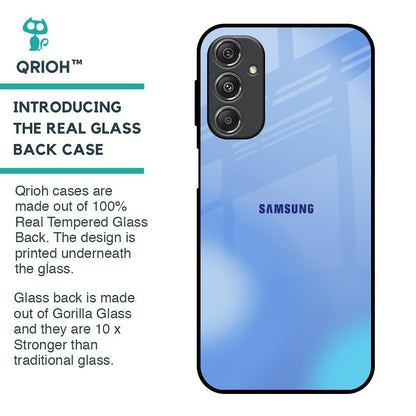 Vibrant Blue Texture Glass Case for Samsung Galaxy M34 5G