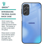 Vibrant Blue Texture Glass Case for Samsung Galaxy M34 5G