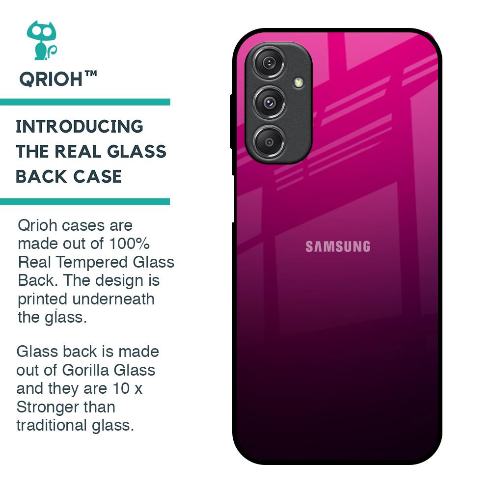 Purple Ombre Pattern Glass Case for Samsung Galaxy M34 5G