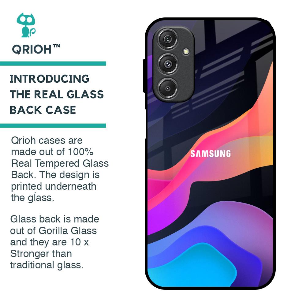 Colorful Fluid Glass Case for Samsung Galaxy M34 5G