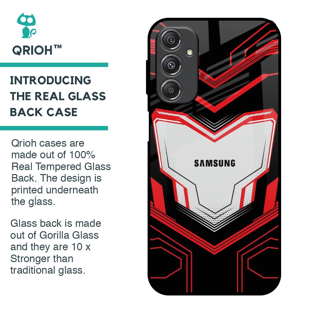 Quantum Suit Glass Case For Samsung Galaxy M34 5G