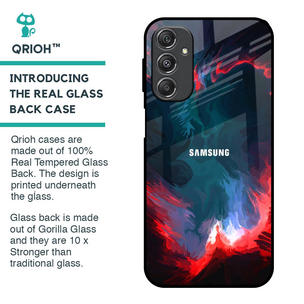 Brush Art Glass Case For Samsung Galaxy M34 5G
