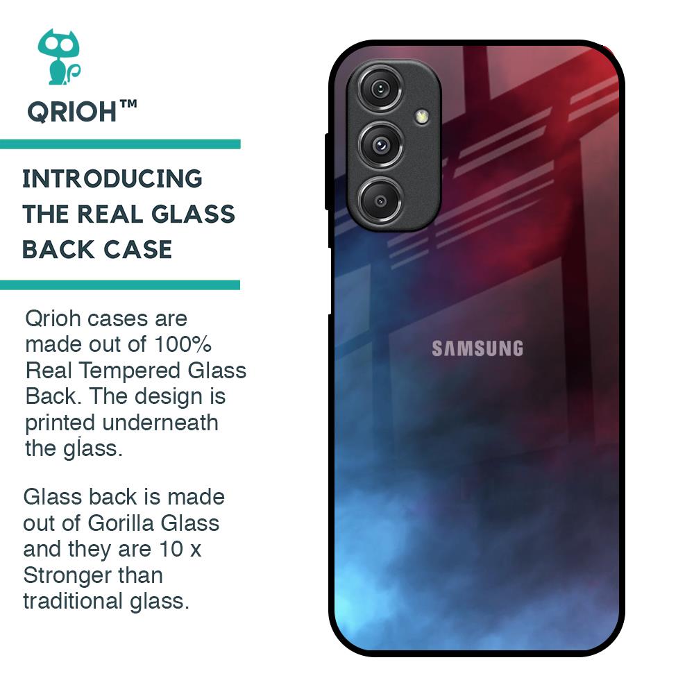 Smokey Watercolor Glass Case for Samsung Galaxy M34 5G