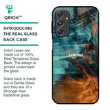Golden Splash Glass Case for Samsung Galaxy M34 5G