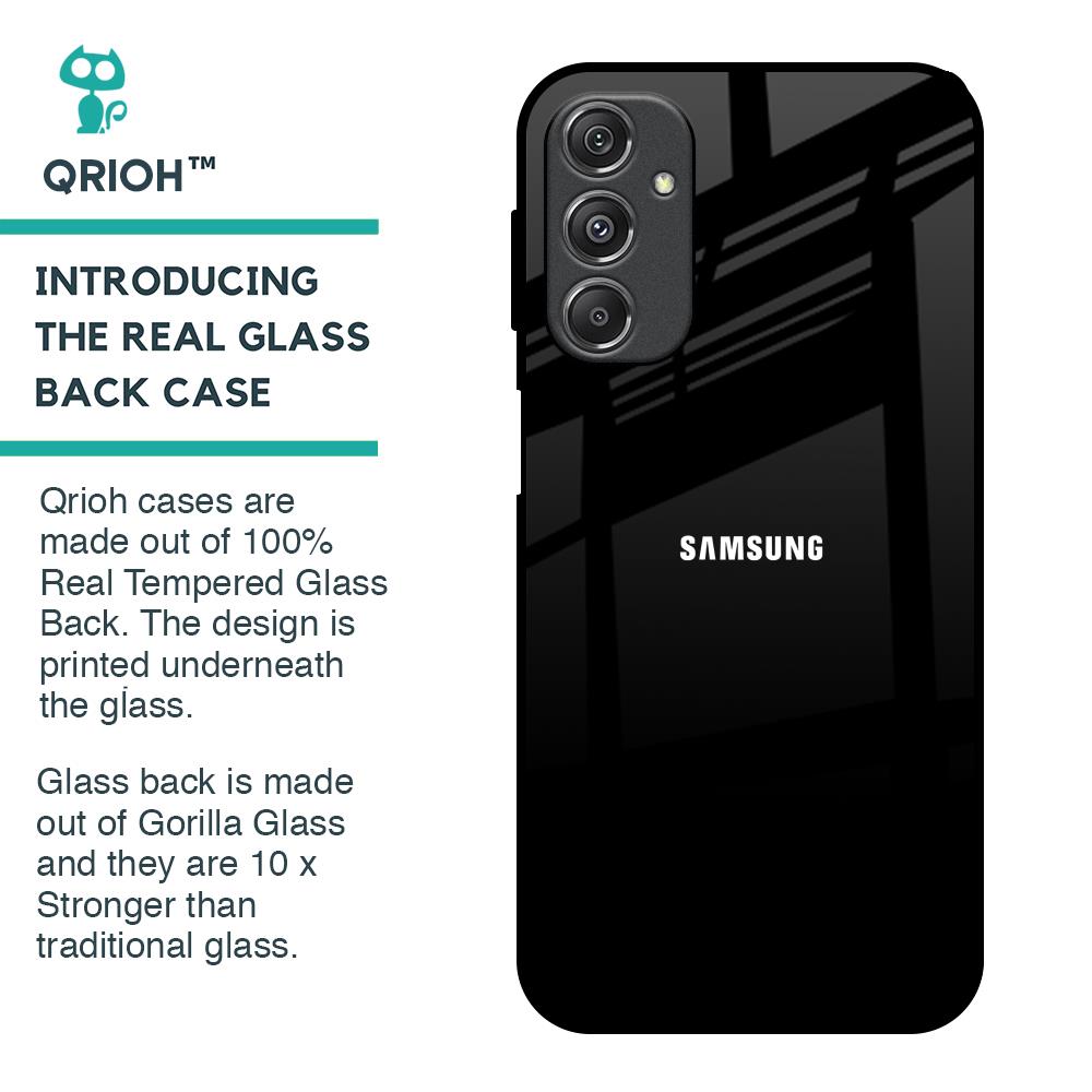 Jet Black Glass Case for Samsung Galaxy M34 5G