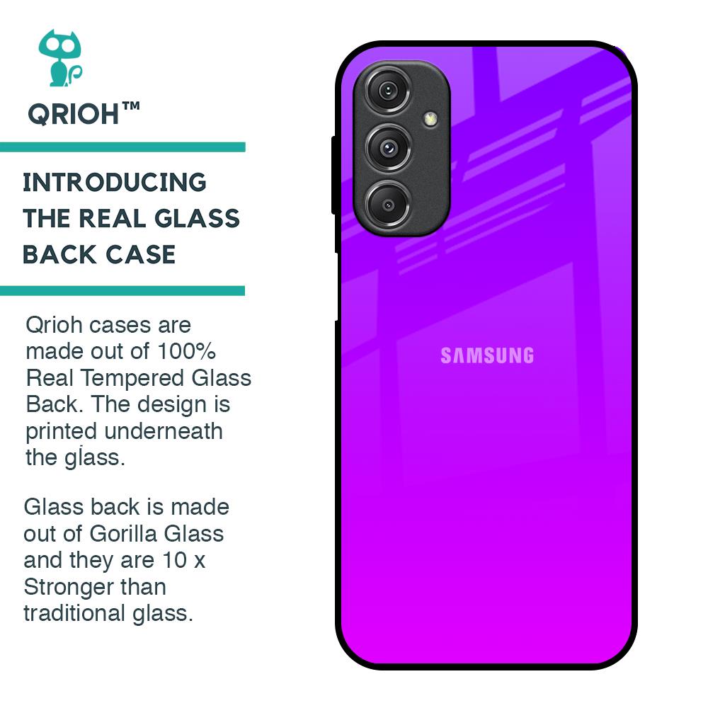 Purple Pink Glass Case for Samsung Galaxy M34 5G