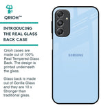 Pastel Sky Blue Glass Case for Samsung Galaxy M34 5G