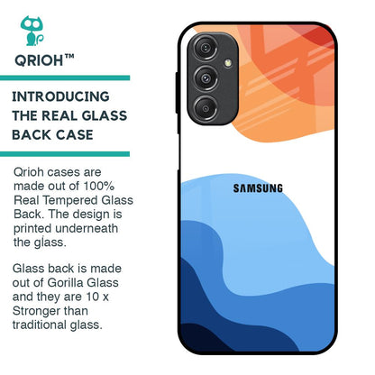 Wavy Color Pattern Glass Case for Samsung Galaxy M34 5G