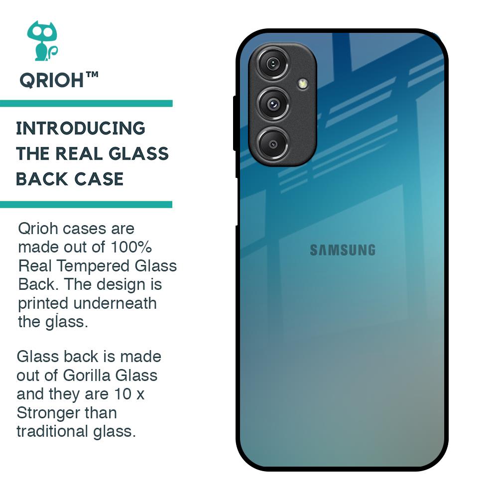 Sea Theme Gradient Glass Case for Samsung Galaxy M34 5G