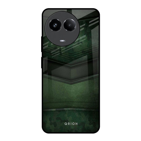 Green Leather Realme 11 5G Glass Back Cover Online
