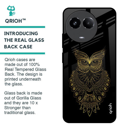 Golden Owl Glass Case for Realme 11 5G
