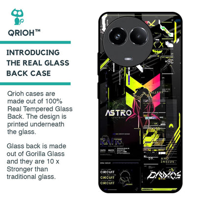 Astro Glitch Glass Case for Realme 11 5G