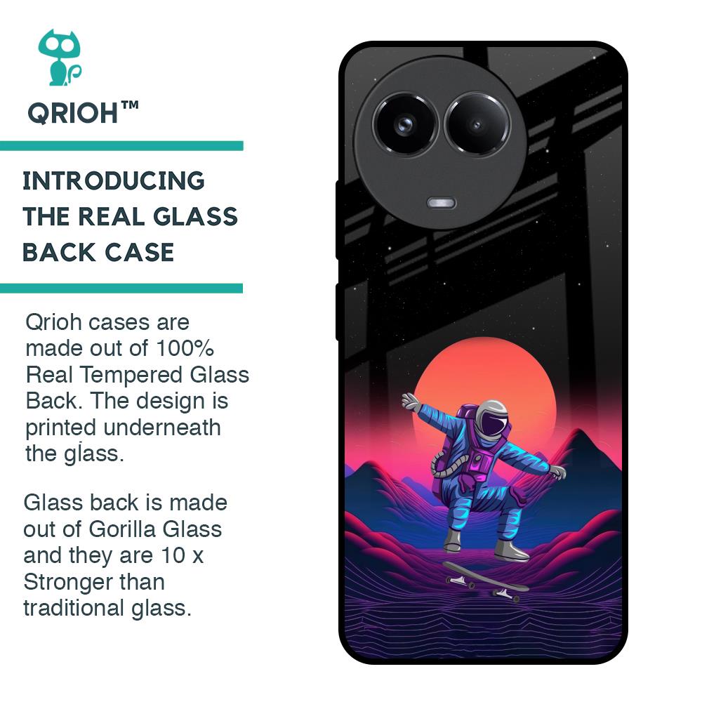 Retro Astronaut Glass Case for Realme 11 5G