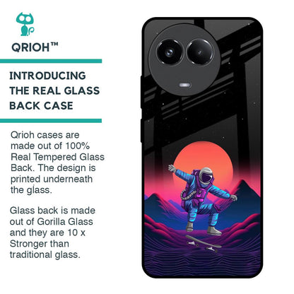 Retro Astronaut Glass Case for Realme 11 5G