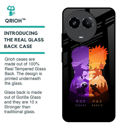 Minimalist Anime Glass Case for Realme 11 5G