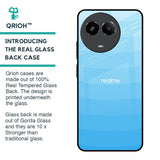Wavy Blue Pattern Glass Case for Realme 11 5G