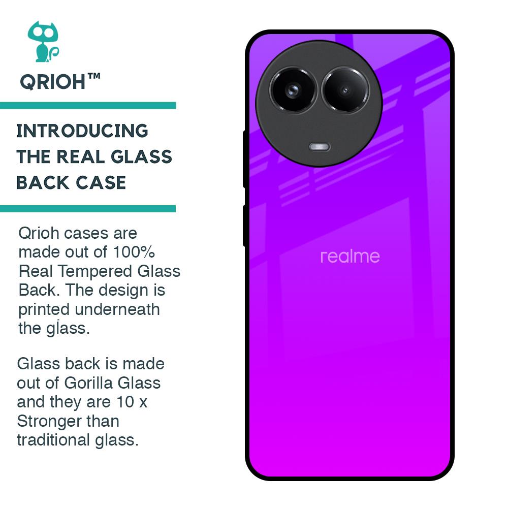 Purple Pink Glass Case for Realme 11 5G