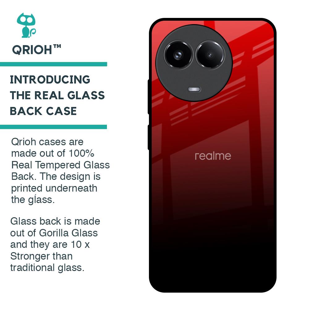 Maroon Faded Glass Case for Realme 11 5G