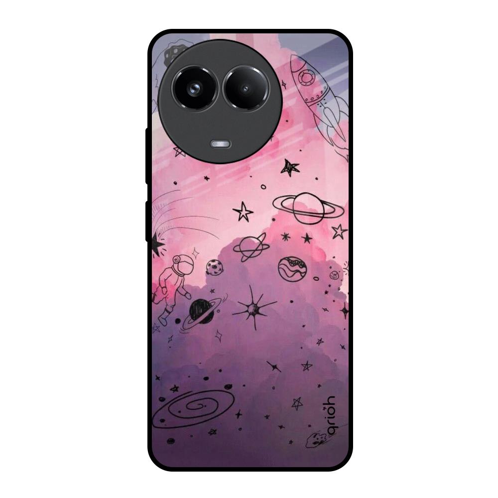 Space Doodles Realme 11x 5G Glass Back Cover Online