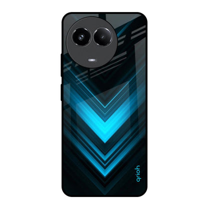 Vertical Blue Arrow Realme 11x 5G Glass Back Cover Online