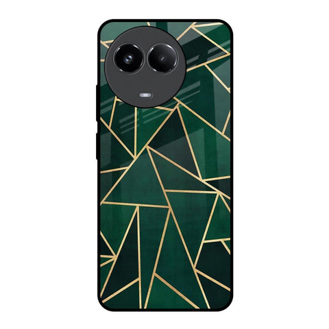 Abstract Green Realme 11x 5G Glass Back Cover Online