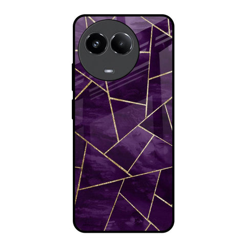 Geometric Purple Realme 11x 5G Glass Back Cover Online