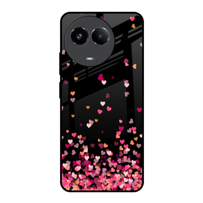 Heart Rain Fall Realme 11x 5G Glass Back Cover Online
