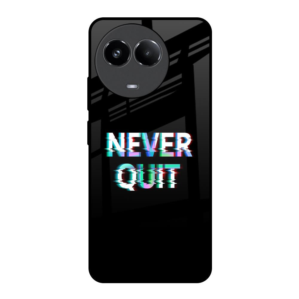 Never Quit Realme 11x 5G Glass Back Cover Online
