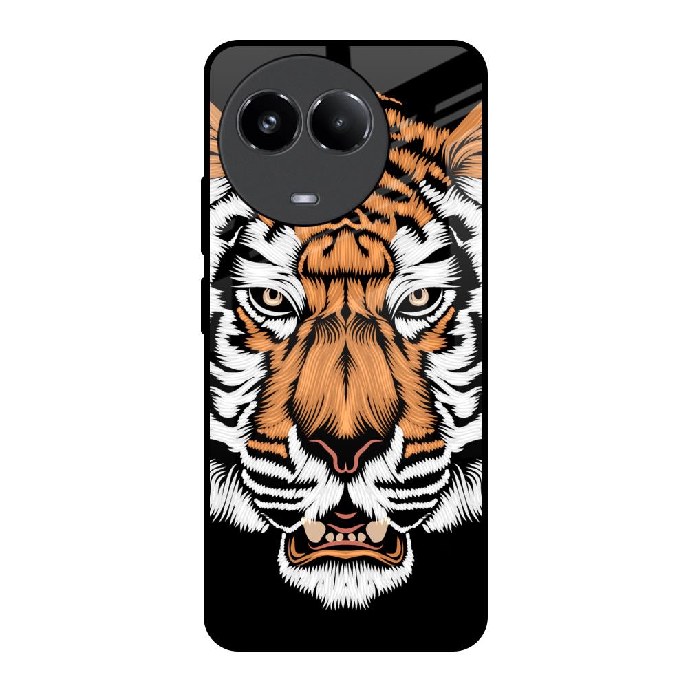Angry Tiger Realme 11x 5G Glass Back Cover Online