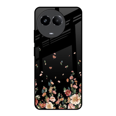 Floating Floral Print Realme 11x 5G Glass Back Cover Online