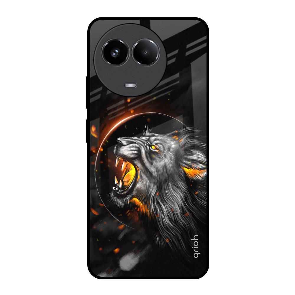 Aggressive Lion Realme 11x 5G Glass Back Cover Online