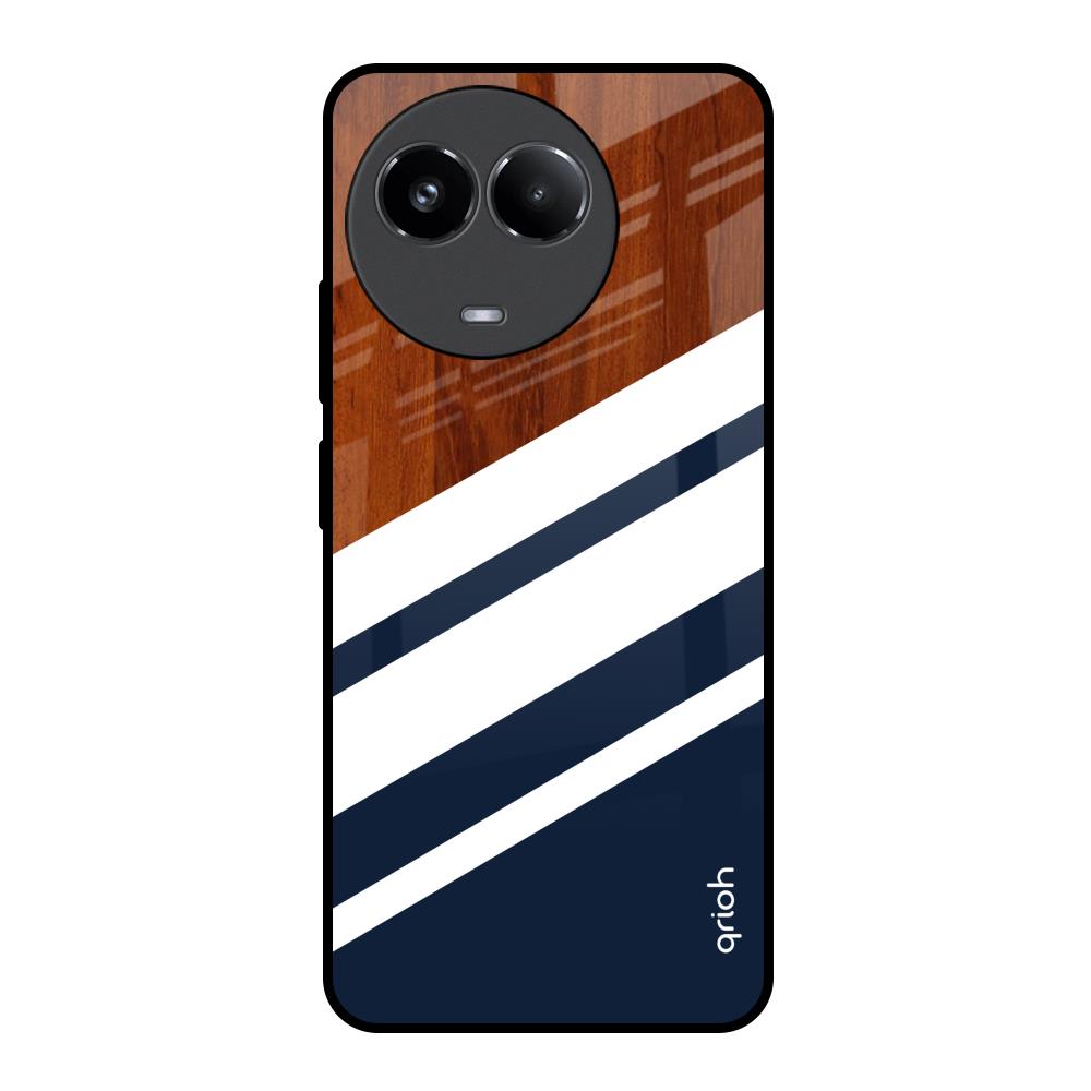Bold Stripes Realme 11x 5G Glass Back Cover Online