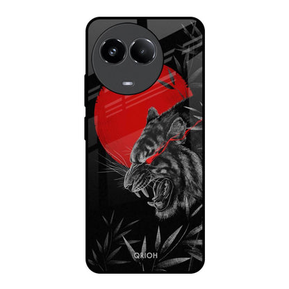 Red Moon Tiger Realme 11x 5G Glass Back Cover Online