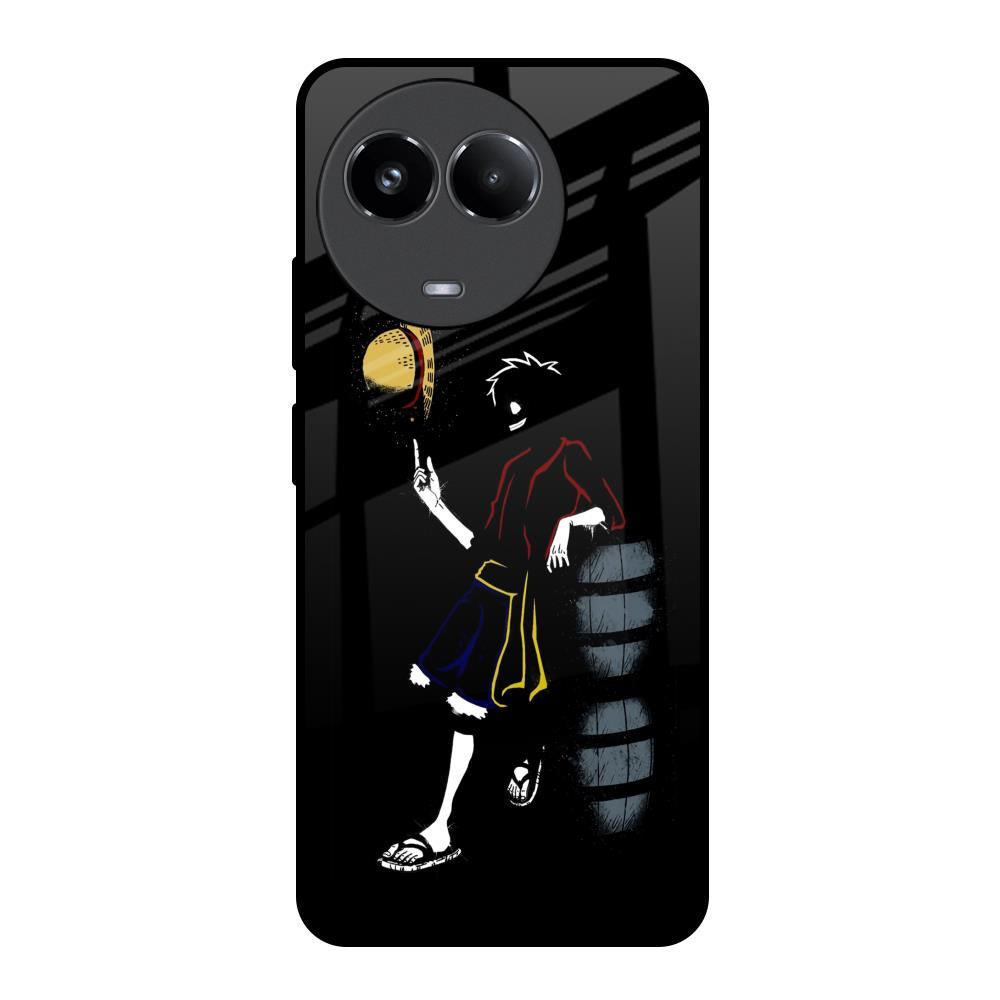 Luffy Line Art Realme 11x 5G Glass Back Cover Online