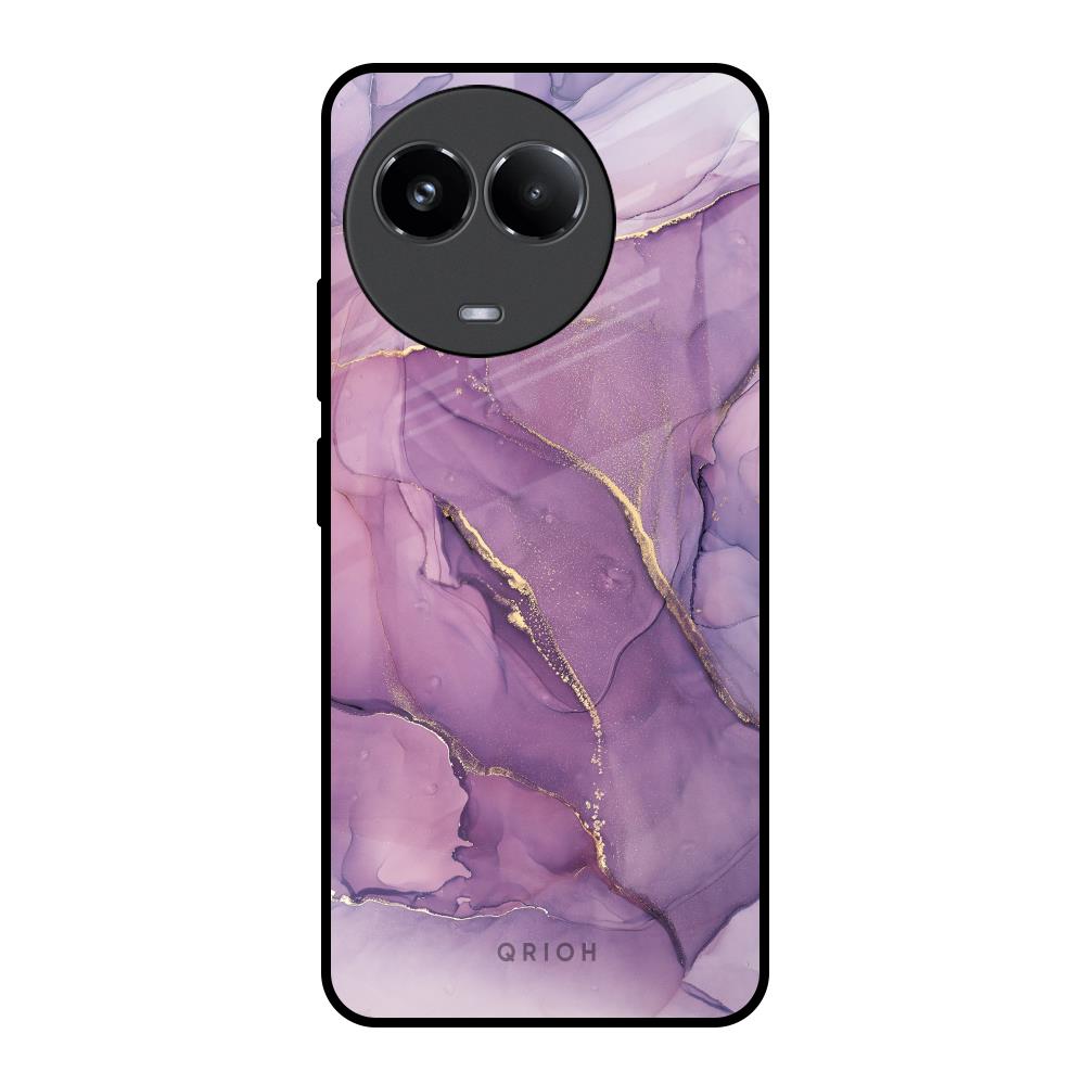 Purple Gold Marble Realme 11x 5G Glass Back Cover Online